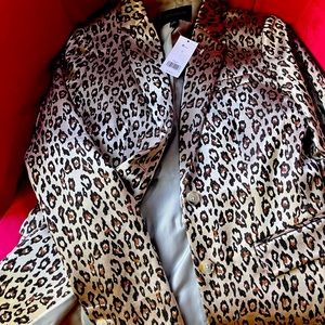 Banana Republic leopard print fitted blazer size XS